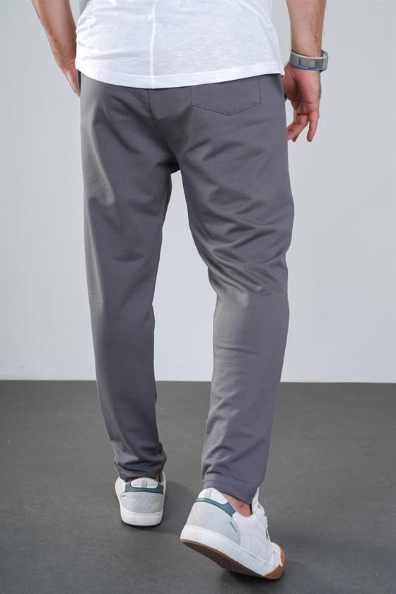 Kingbrich Beli Lastikli Baskılı Cepli Slim Fit Kalıp Erkek Alt Eşofman