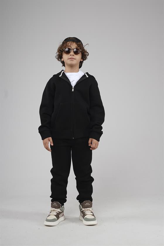 Kingbrich Kids Kapüşonlu Önü Fermuarlı Alt Üst Takım