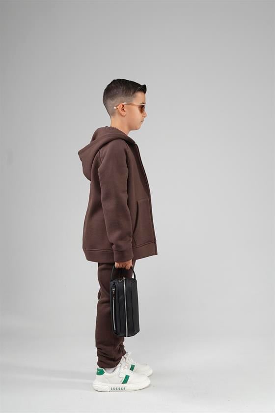 Kingbrich Kids Kapüşonlu Önü Fermuarlı Alt Üst Takım