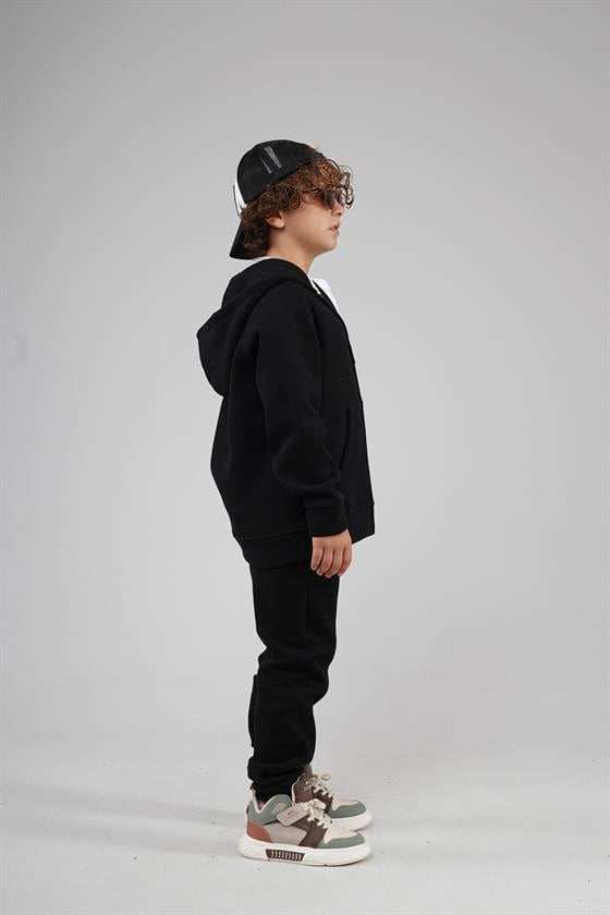 Kingbrich Kids Kapüşonlu Önü Fermuarlı Alt Üst Takım