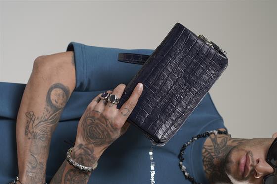Kingbrich Logolu Hakiki Deri Kaplamalı Unisex El Çantası