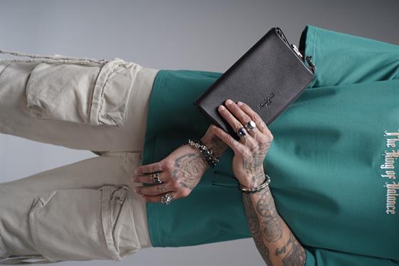 Kingbrich Logolu Hakiki Deri Kaplamalı Unisex El Çantası