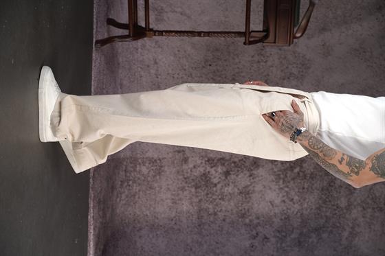 Kuşaklı Baggy Kalıp Gabardin Pantolon