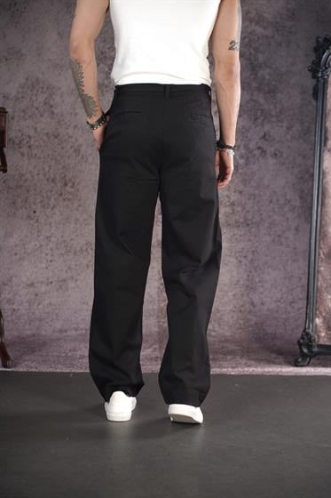 Kuşaklı Baggy Kalıp Gabardin Pantolon