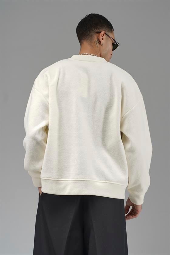 Logo Detaylı Oversize Kalıp Erkek Hırka