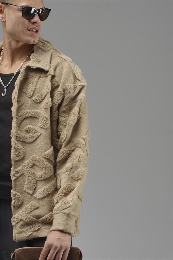 Önü Çıtçıt Kapamalı Kingbrich Yazılı Gömlek Yaka Peluş