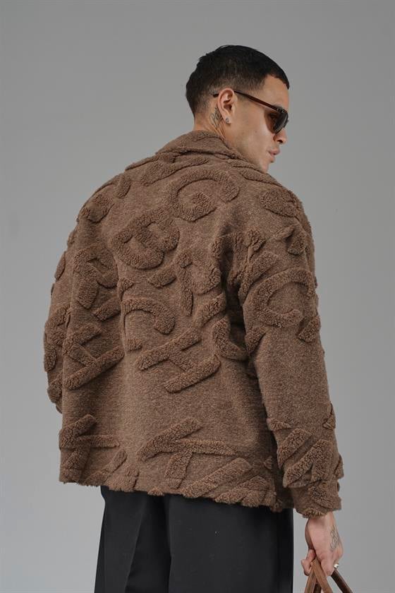 Önü Çıtçıt Kapamalı Kingbrich Yazılı Gömlek Yaka Peluş