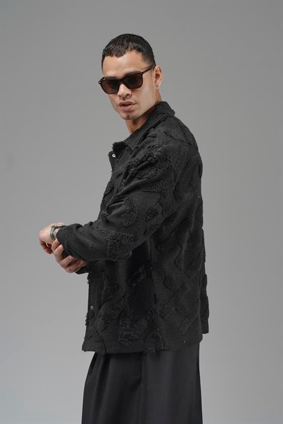 Önü Çıtçıt Kapamalı Kingbrich Yazılı Gömlek Yaka Peluş