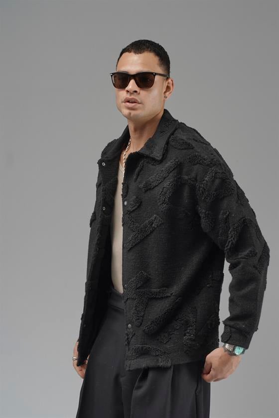 Önü Çıtçıt Kapamalı Kingbrich Yazılı Gömlek Yaka Peluş