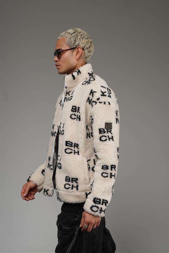 Önü Fermuarlı Kingbrich Yazılı Oversize Kalıp Peluş