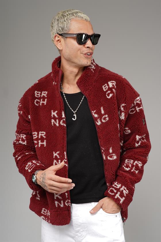 Önü Fermuarlı Kingbrich Yazılı Oversize Kalıp Peluş