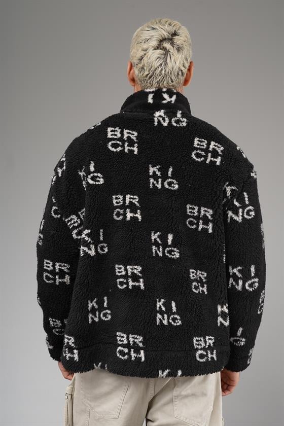 Önü Fermuarlı Kingbrich Yazılı Oversize Kalıp Peluş