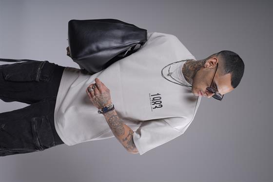 Oversize Kalıp 1983 Yazılı Baskılı Unisex Tişört