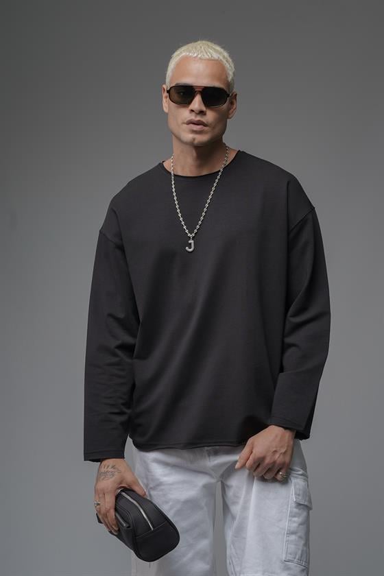 Oversize Kalıp Pablo Escobar Baskılı Pis Yaka Sweatshirt