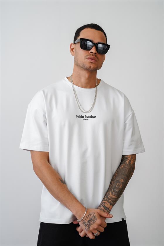 Oversize Kalıp Pablo Escobar is Calling Baskılı Unisex Tişört