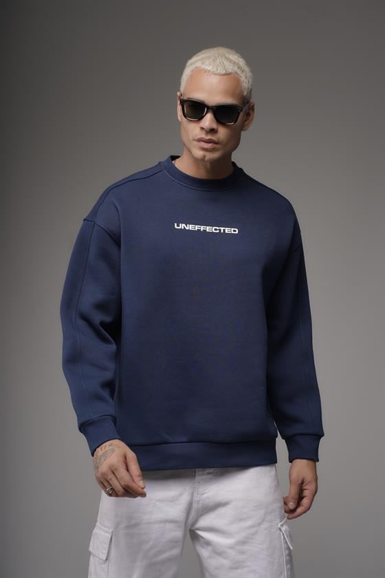 Oversize Kalıp UNEFFECTED Baskılı Sweatshirt