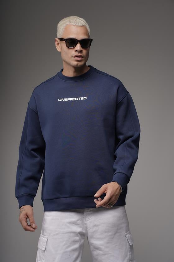Oversize Kalıp UNEFFECTED Baskılı Sweatshirt