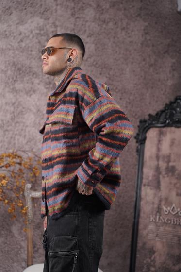 Oversize Kalıp Unisex Cepli Kaşe Oduncu Gömlek