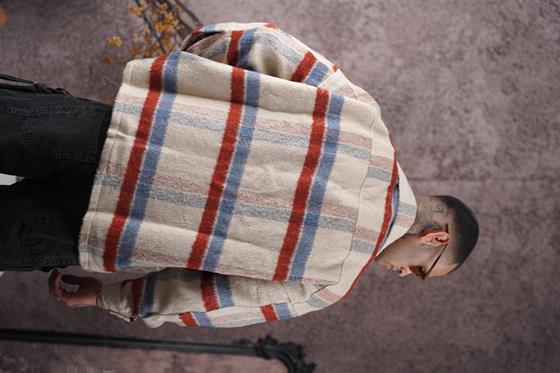 Oversize Kalıp Unisex Cepli Kaşe Oduncu Gömlek