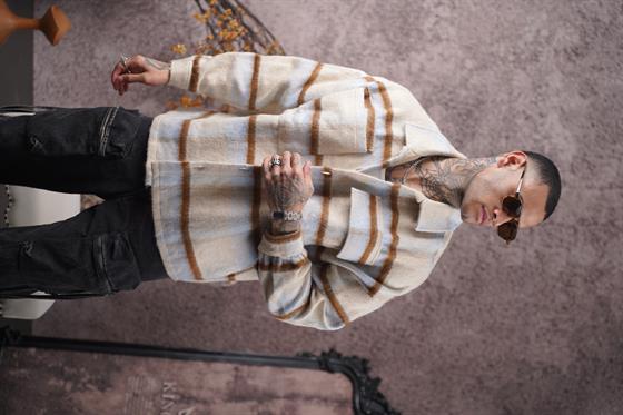 Oversize Kalıp Unisex Cepli Kaşe Oduncu Gömlek