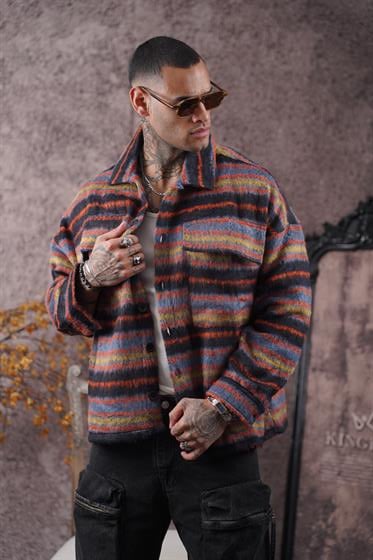 Oversize Kalıp Unisex Cepli Kaşe Oduncu Gömlek