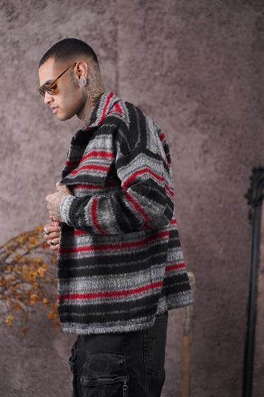 Oversize Kalıp Unisex Cepli Kaşe Oduncu Gömlek