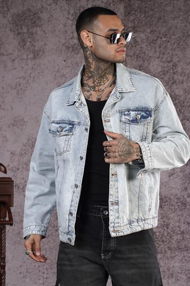 Oversize Kalıp Unisex Kot Ceket