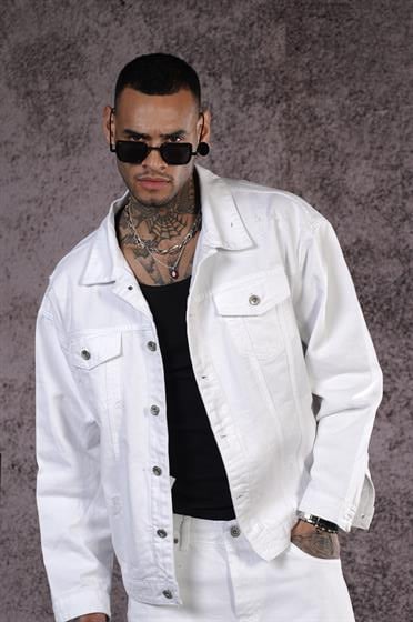 Oversize Kalıp Unisex Kot Ceket