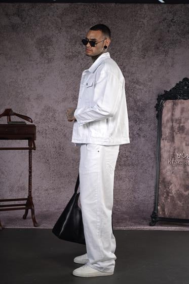 Oversize Kalıp Unisex Kot Ceket