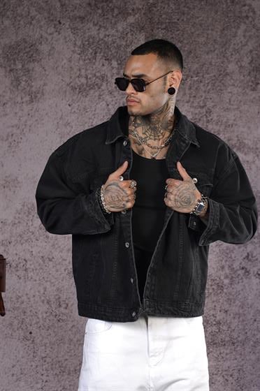 Oversize Kalıp Unisex Kot Ceket