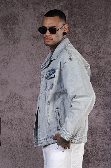 Oversize Kalıp Unisex Kot Ceket