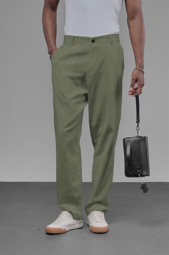 Pileli Baggy Kalıp Pantolon