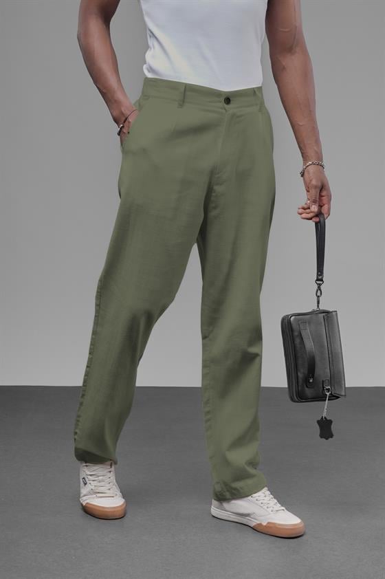 Pileli Baggy Kalıp Pantolon