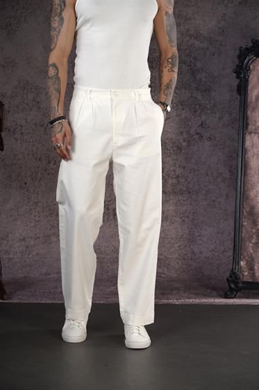 Pileli Cepli Bol Paça Gabardin Pantolon