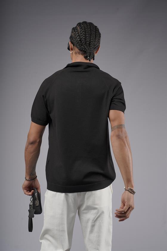 Polo Yaka Reglan Kol Erkek Triko Tişört
