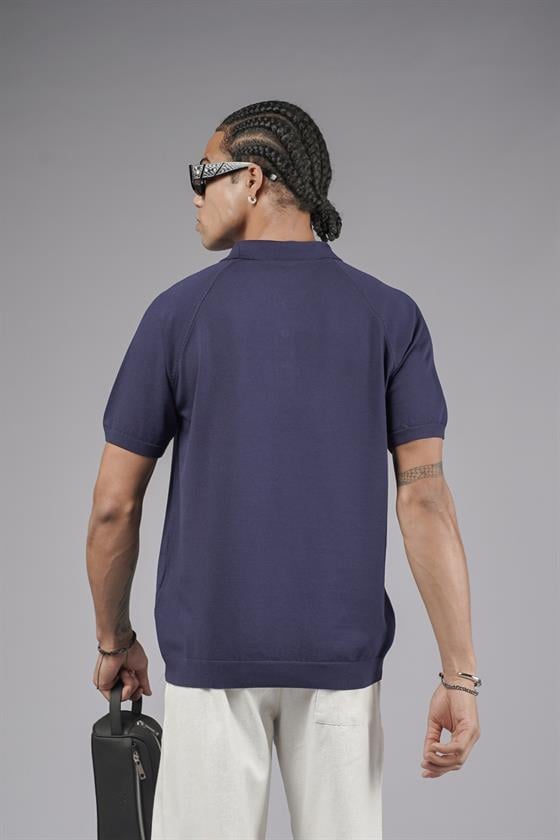 Polo Yaka Reglan Kol Erkek Triko Tişört