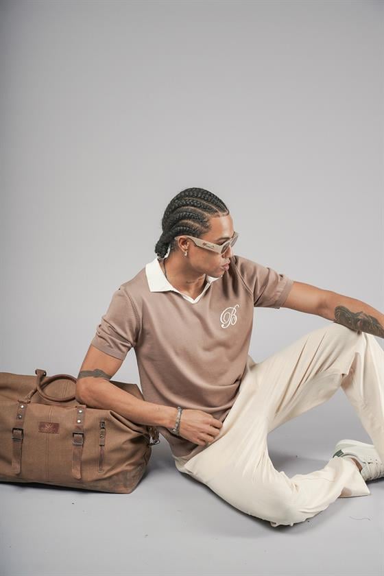 Polo Yaka Reglan Kol Regular Kalıp Triko Tişört