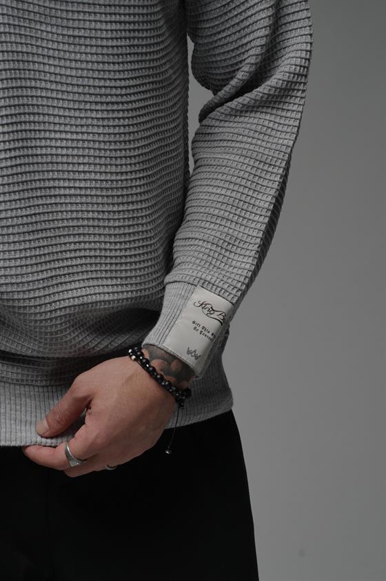Polo Yaka Yarım Fermuarlı Oversize Kalıp Triko Kazak