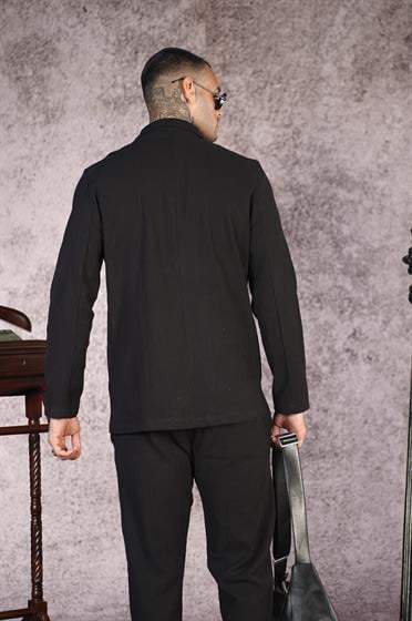 Regular Kalıp Blazer Keten Alt Üst Takım