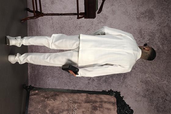 Regular Kalıp Blazer Keten Alt Üst Takım