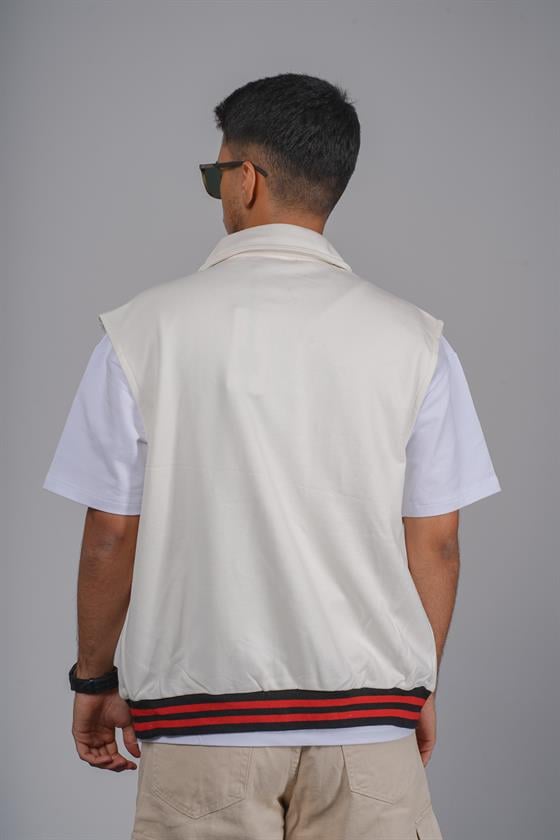 Ribanalı Oversize Kesim Erkek Yelek