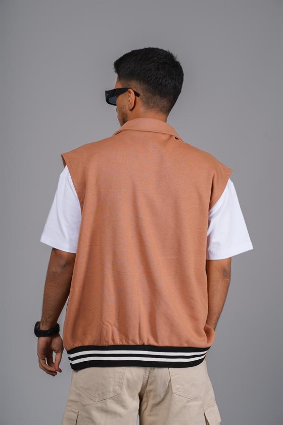 Ribanalı Oversize Kesim Erkek Yelek
