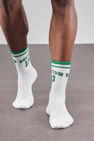 4'lü Boston Yazılı Sporcu Unisex Çorap