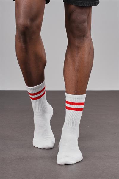 5'li Unisex Şeritli Sporcu Çorap