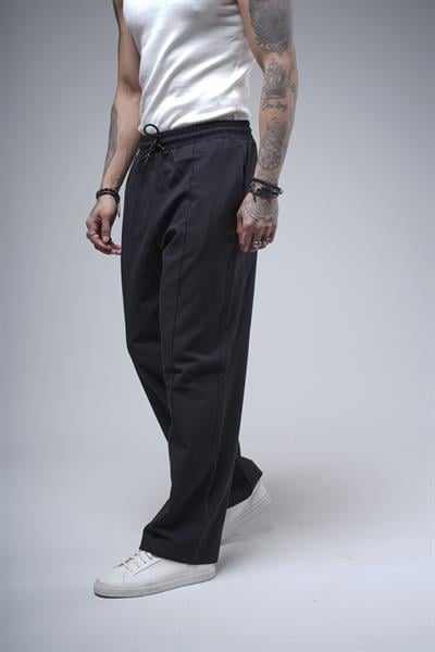 Baggy Kalıp Önü Çıma Detaylı Erkek Gabardin Pantolon
