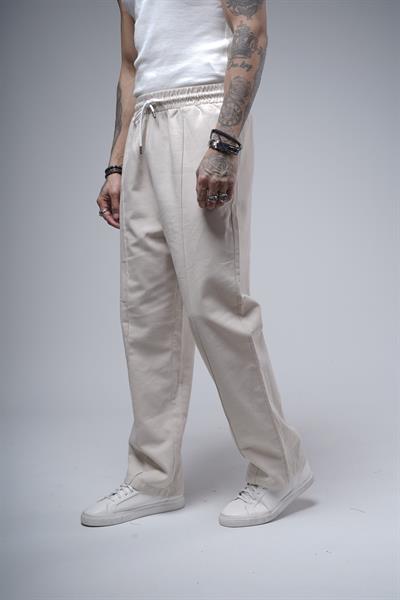 Baggy Kalıp Önü Çıma Detaylı Erkek Gabardin Pantolon
