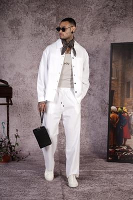 Baggy Kalıp Önü Çıma Detaylı Erkek Gabardin Pantolon