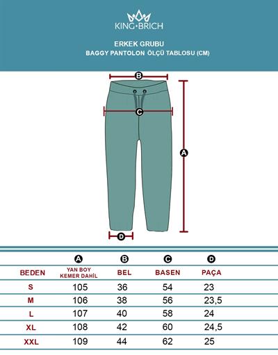 Baggy Kalıp Önü Çıma Detaylı Erkek Gabardin Pantolon