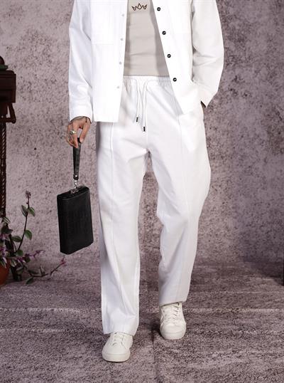 Baggy Kalıp Önü Çıma Detaylı Erkek Gabardin Pantolon