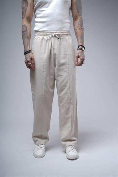 Baggy Kalıp Önü Çıma Detaylı Erkek Gabardin Pantolon